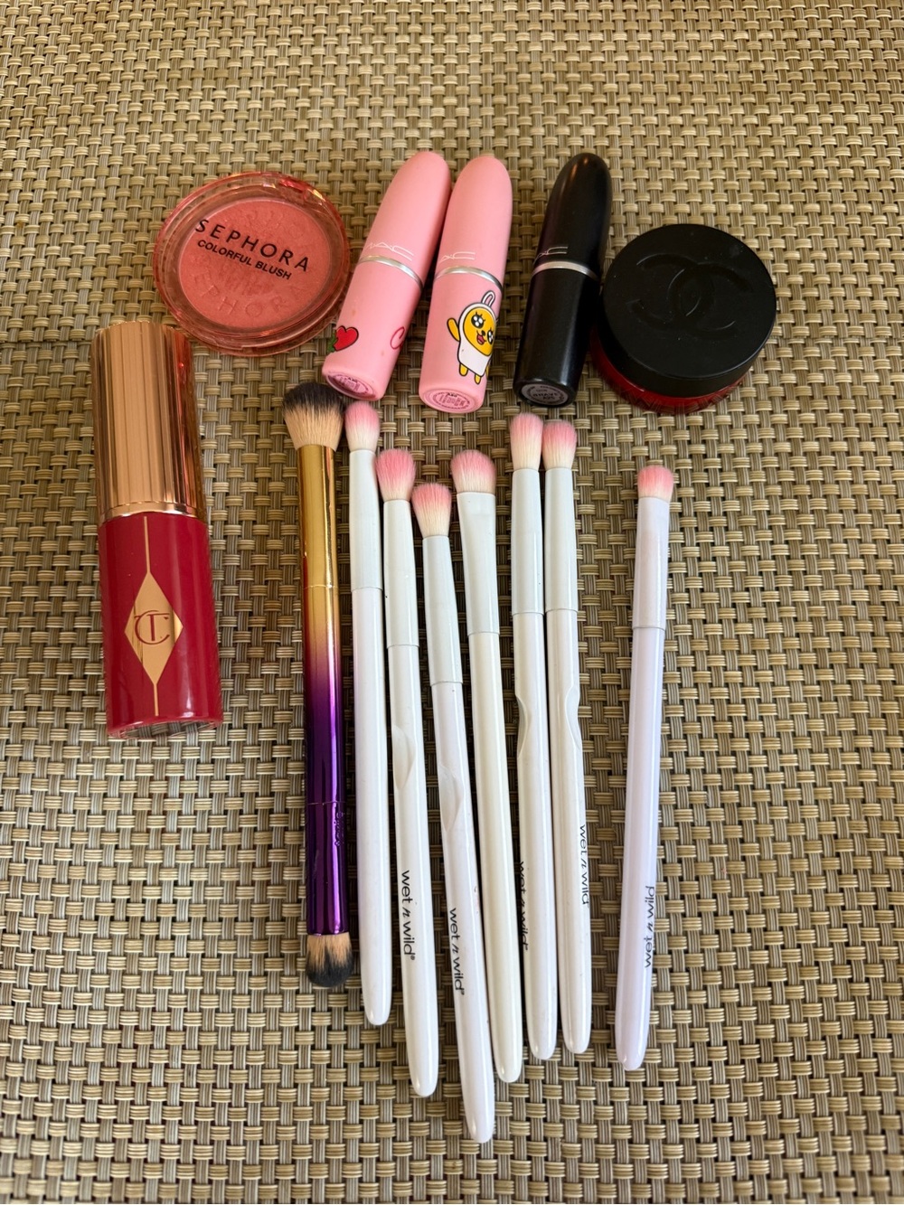 Chanel, Charlotte Tilbury, Makeup Brushes and Mac Lipsticks for sale